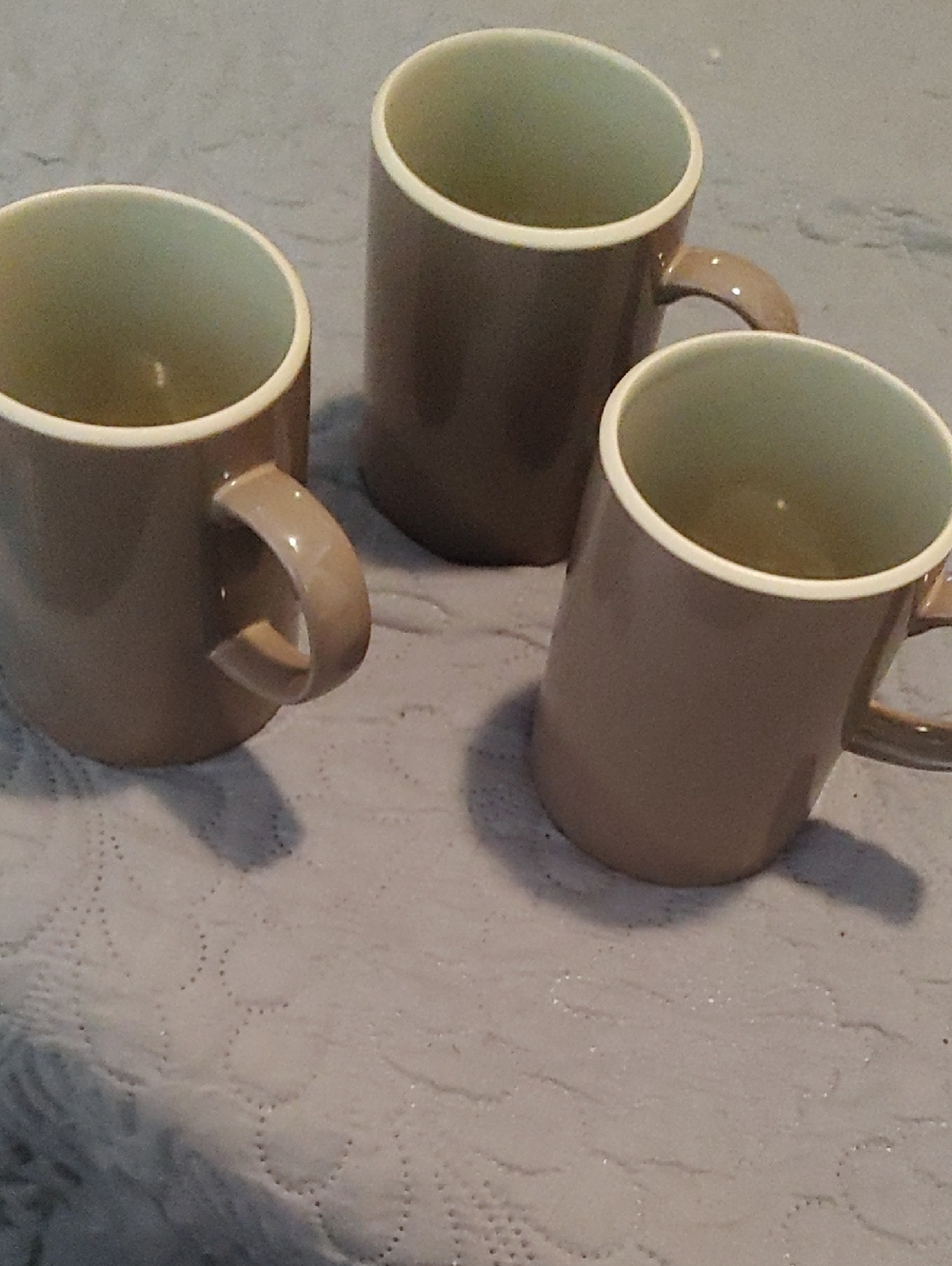 Denby Coffee Mugs Set in Warm Taupe (3)